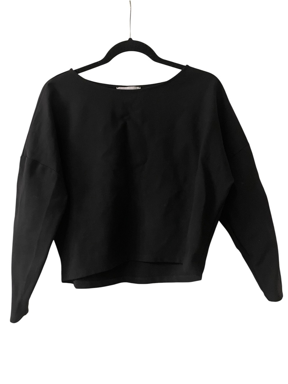 Modern Citizen Black Long Sleeve Shirt Wide Neck Size Small